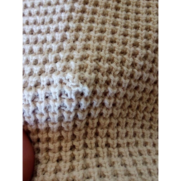 Guess Cold Shoulder Sweater Womens Beige Knit Los Angeles Top Sweater Xlarge - Picture 14 of 16